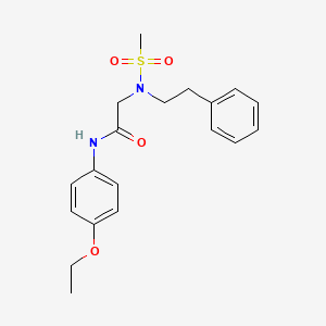 molecular formula C19H24N2O4S B7687863 N-(4-ethoxyphenyl)-N~2~-(methylsulfonyl)-N~2~-(2-phenylethyl)glycinamide 