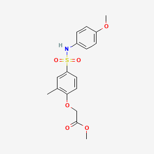 molecular formula C17H19NO6S B7687898 METHYL 2-{4-[(4-METHOXYANILINO)SULFONYL]-2-METHYLPHENOXY}ACETATE 