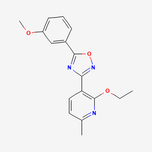 molecular formula C17H17N3O3 B7688171 3-(2-ETHOXY-6-METHYL-3-PYRIDYL)-5-(3-METHOXYPHENYL)-1,2,4-OXADIAZOLE 