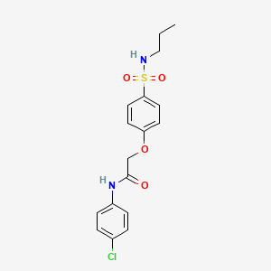 molecular formula C17H19ClN2O4S B7688248 N-(4-chlorophenyl)-2-[4-(propylsulfamoyl)phenoxy]acetamide 