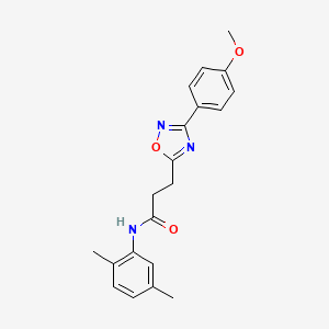 molecular formula C20H21N3O3 B7688328 N-(2,5-dimethylphenyl)-3-[3-(4-methoxyphenyl)-1,2,4-oxadiazol-5-yl]propanamide 