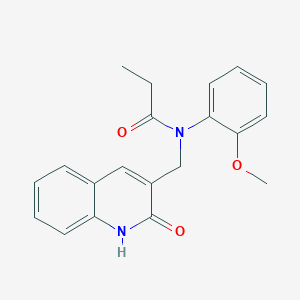 molecular formula C20H20N2O3 B7688330 N-(2-Hydroxy-quinolin-3-ylmethyl)-N-(2-methoxy-phenyl)-propionamide 