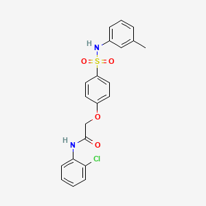 molecular formula C21H19ClN2O4S B7688362 N-(2-chlorophenyl)-2-[4-[(3-methylphenyl)sulfamoyl]phenoxy]acetamide 