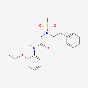 molecular formula C19H24N2O4S B7688634 N-(2-ethoxyphenyl)-N~2~-(methylsulfonyl)-N~2~-(2-phenylethyl)glycinamide 