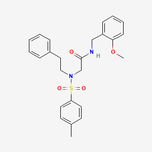 molecular formula C25H28N2O4S B7688656 N-(2-methoxybenzyl)-N~2~-[(4-methylphenyl)sulfonyl]-N~2~-(2-phenylethyl)glycinamide 