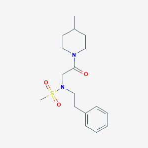 molecular formula C17H26N2O3S B7688711 N-[2-(4-Methyl-piperidin-1-yl)-2-oxo-ethyl]-N-phenethyl-methanesulfonamide 