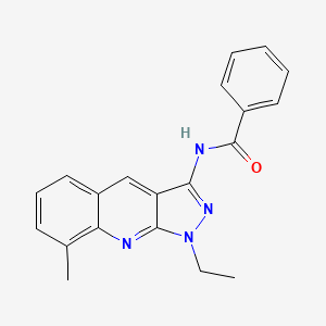 molecular formula C20H18N4O B7688739 N-(1-ethyl-8-methylpyrazolo[3,4-b]quinolin-3-yl)benzamide CAS No. 714254-36-1