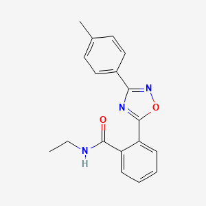 molecular formula C18H17N3O2 B7688888 N-ethyl-2-[3-(4-methylphenyl)-1,2,4-oxadiazol-5-yl]benzamide 