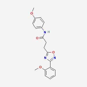 molecular formula C19H19N3O4 B7688971 N-(4-methoxyphenyl)-3-[3-(2-methoxyphenyl)-1,2,4-oxadiazol-5-yl]propanamide 
