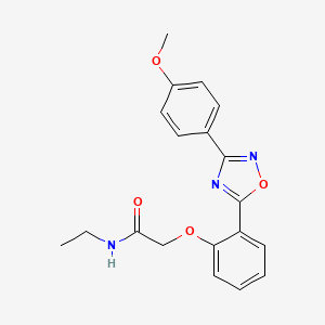 molecular formula C19H19N3O4 B7689051 N-ethyl-2-{2-[3-(4-methoxyphenyl)-1,2,4-oxadiazol-5-yl]phenoxy}acetamide 