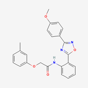 molecular formula C24H21N3O4 B7689115 N-{2-[3-(4-methoxyphenyl)-1,2,4-oxadiazol-5-yl]phenyl}-2-(3-methylphenoxy)acetamide 