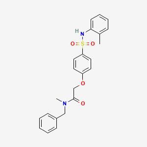molecular formula C23H24N2O4S B7689177 N-benzyl-N-methyl-2-[4-[(2-methylphenyl)sulfamoyl]phenoxy]acetamide 