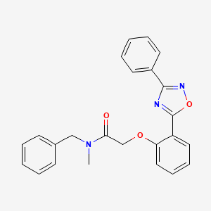 molecular formula C24H21N3O3 B7689256 N-benzyl-N-methyl-2-[2-(3-phenyl-1,2,4-oxadiazol-5-yl)phenoxy]acetamide 