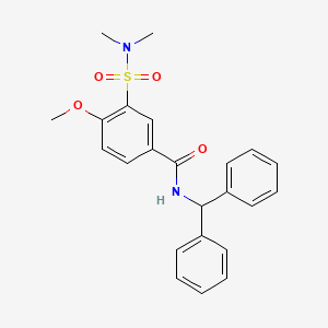 molecular formula C23H24N2O4S B7689285 3-(dimethylsulfamoyl)-N-(diphenylmethyl)-4-methoxybenzamide 