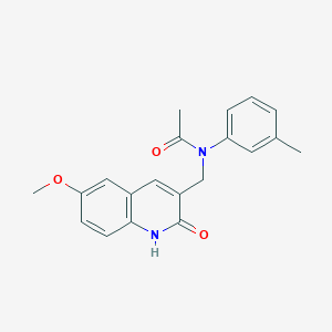 molecular formula C20H20N2O3 B7689379 N-(2-Hydroxy-6-methoxy-quinolin-3-ylmethyl)-N-m-tolyl-acetamide 