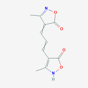 molecular formula C11H10N2O4 B076894 4-[3-(5-Hydroxy-3-methylisoxazol-4-YL)allylidene]-3-methyl-(4H)isoxazol-5-one CAS No. 14532-33-3