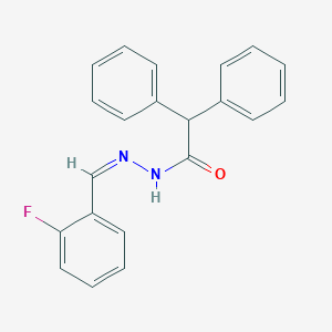 molecular formula C21H17FN2O B7689459 N-[(Z)-(2-fluorophenyl)methylideneamino]-2,2-diphenylacetamide 