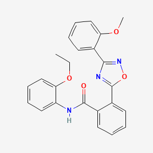 molecular formula C24H21N3O4 B7689604 N-(2-ethoxyphenyl)-2-[3-(2-methoxyphenyl)-1,2,4-oxadiazol-5-yl]benzamide 