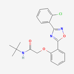 molecular formula C20H20ClN3O3 B7689627 N-Tert-butyl-2-{2-[3-(2-chlorophenyl)-1,2,4-oxadiazol-5-YL]phenoxy}acetamide 