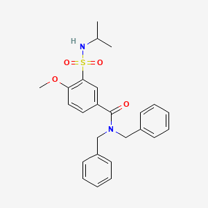 molecular formula C25H28N2O4S B7689698 N,N-dibenzyl-4-methoxy-3-(propan-2-ylsulfamoyl)benzamide 