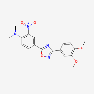 4-(3-(3,4-dimethoxyphenyl)-1,2,4-oxadiazol-5-yl)-N,N-dimethyl-2-nitroaniline