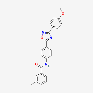 molecular formula C23H19N3O3 B7689731 N-{4-[3-(4-methoxyphenyl)-1,2,4-oxadiazol-5-yl]phenyl}-3-methylbenzamide 