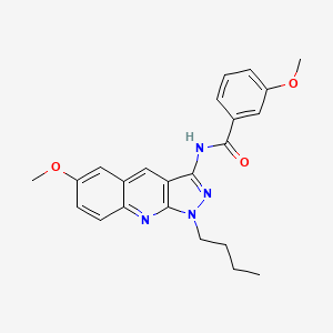N-(1-butyl-6-methoxy-1H-pyrazolo[3,4-b]quinolin-3-yl)-3-methoxybenzamide