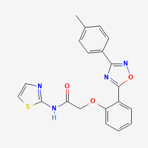 N-(thiazol-2-yl)-2-(2-(3-(p-tolyl)-1,2,4-oxadiazol-5-yl)phenoxy)acetamide