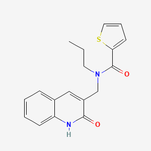 N-((2-hydroxyquinolin-3-yl)methyl)-N-propylthiophene-2-carboxamide