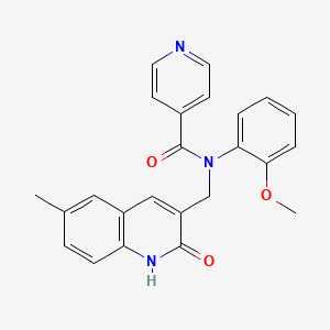 N-((2-hydroxy-6-methylquinolin-3-yl)methyl)-N-(2-methoxyphenyl)isonicotinamide