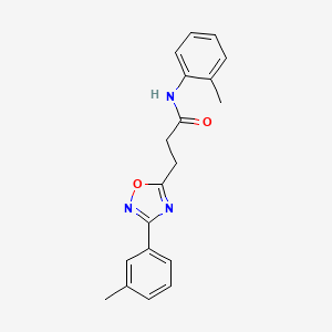 molecular formula C19H19N3O2 B7690106 N-(2-methylphenyl)-3-[3-(3-methylphenyl)-1,2,4-oxadiazol-5-yl]propanamide 