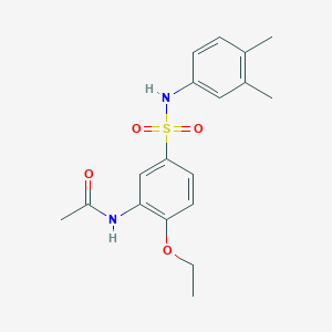 molecular formula C18H22N2O4S B7690119 N-{5-[(3,4-dimethylphenyl)sulfamoyl]-2-ethoxyphenyl}acetamide 