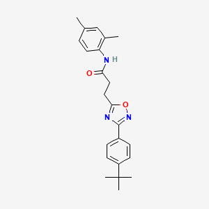 molecular formula C23H27N3O2 B7690133 3-[3-(4-tert-butylphenyl)-1,2,4-oxadiazol-5-yl]-N-(2,4-dimethylphenyl)propanamide 