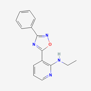 molecular formula C15H14N4O B7690175 N-ethyl-3-(3-phenyl-1,2,4-oxadiazol-5-yl)pyridin-2-amine 