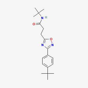 molecular formula C19H27N3O2 B7690292 N-tert-butyl-3-[3-(4-tert-butylphenyl)-1,2,4-oxadiazol-5-yl]propanamide 