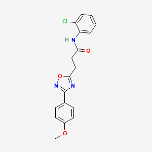 molecular formula C18H16ClN3O3 B7690511 N-(2-chlorophenyl)-3-[3-(4-methoxyphenyl)-1,2,4-oxadiazol-5-yl]propanamide 