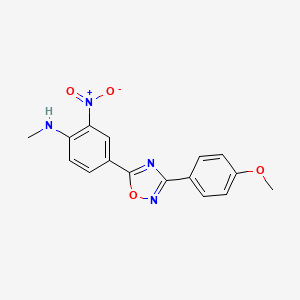 molecular formula C16H14N4O4 B7690832 4-[3-(4-methoxyphenyl)-1,2,4-oxadiazol-5-yl]-N-methyl-2-nitroaniline 