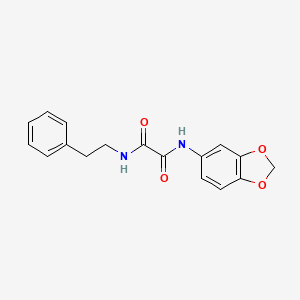 molecular formula C17H16N2O4 B7690961 N'-(1,3-benzodioxol-5-yl)-N-(2-phenylethyl)oxamide 