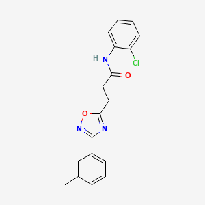 molecular formula C18H16ClN3O2 B7690962 N-(2-chlorophenyl)-3-[3-(3-methylphenyl)-1,2,4-oxadiazol-5-yl]propanamide 