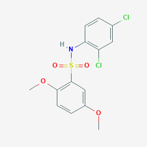 molecular formula C14H13Cl2NO4S B7691084 N-(2,4-dichlorophenyl)-2,5-dimethoxybenzenesulfonamide 