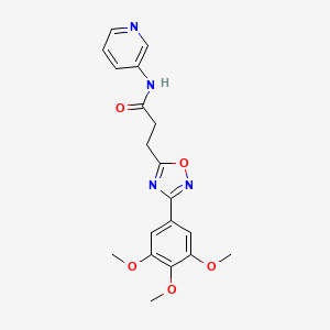 molecular formula C19H20N4O5 B7691284 N-(pyridin-3-yl)-3-[3-(3,4,5-trimethoxyphenyl)-1,2,4-oxadiazol-5-yl]propanamide 