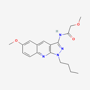 molecular formula C18H22N4O3 B7691456 N-(1-butyl-6-methoxypyrazolo[3,4-b]quinolin-3-yl)-2-methoxyacetamide CAS No. 714288-98-9