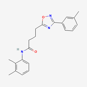 molecular formula C21H23N3O2 B7691718 N-(2,3-dimethylphenyl)-4-[3-(3-methylphenyl)-1,2,4-oxadiazol-5-yl]butanamide 