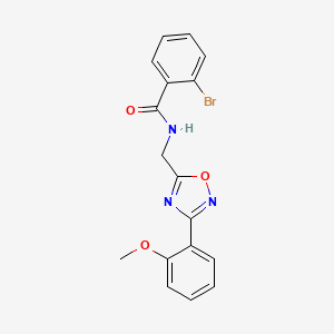 molecular formula C17H14BrN3O3 B7691823 2-bromo-N-[[3-(2-methoxyphenyl)-1,2,4-oxadiazol-5-yl]methyl]benzamide 