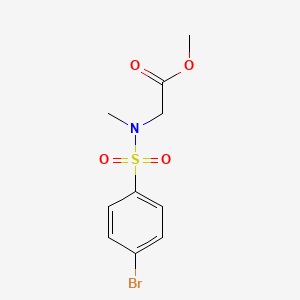 molecular formula C10H12BrNO4S B7691914 Methyl 2-[(4-bromophenyl)sulfonyl-methylamino]acetate CAS No. 839696-94-5