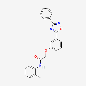 molecular formula C23H19N3O3 B7691938 N-(2-methylphenyl)-2-[3-(3-phenyl-1,2,4-oxadiazol-5-yl)phenoxy]acetamide 