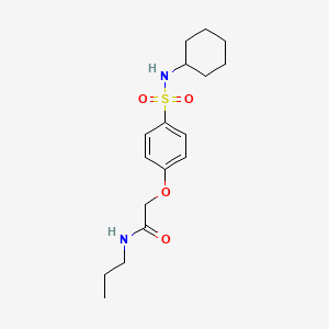 molecular formula C17H26N2O4S B7692101 2-[4-(cyclohexylsulfamoyl)phenoxy]-N-propylacetamide 