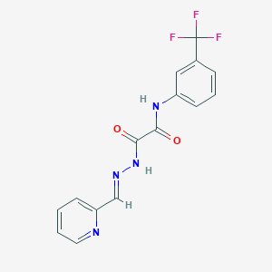 molecular formula C15H11F3N4O2 B7692139 N'-[(E)-pyridin-2-ylmethylideneamino]-N-[3-(trifluoromethyl)phenyl]oxamide 