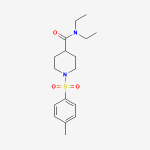 molecular formula C17H26N2O3S B7692143 N,N-DIETHYL-1-(4-METHYLBENZENESULFONYL)PIPERIDINE-4-CARBOXAMIDE 