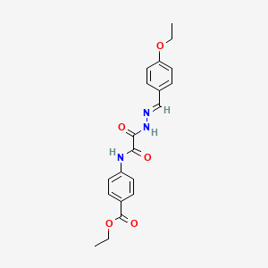 molecular formula C20H21N3O5 B7692157 ethyl 4-({[2-(4-methoxyphenyl)ethyl]carbamoyl}formamido)benzoate 